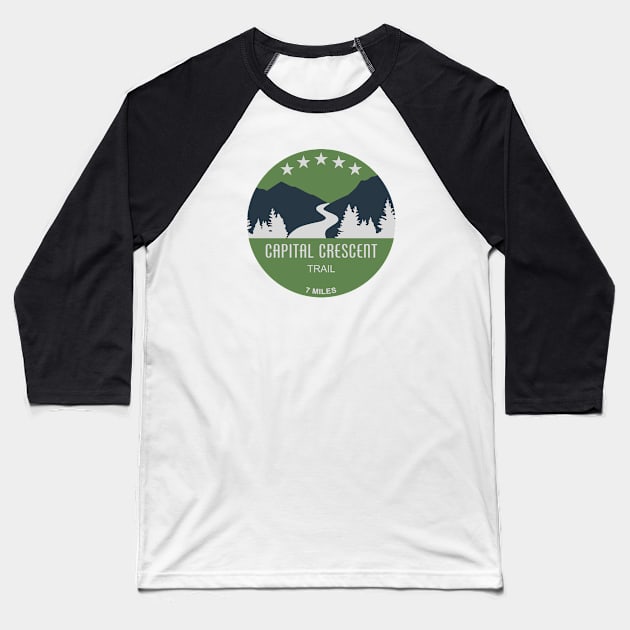 Capital Crescent Trail Baseball T-Shirt by esskay1000